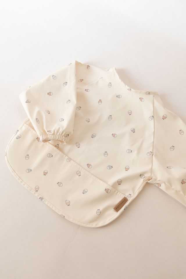 Bavaglino bib impermeabile con maniche, Bamboom