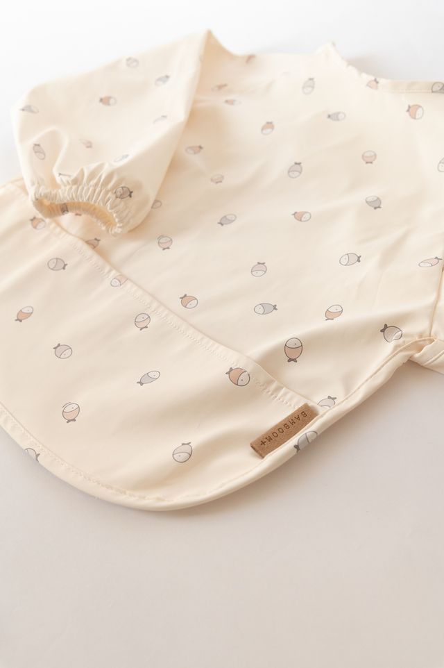 Bavaglino bib impermeabile con maniche, Bamboom