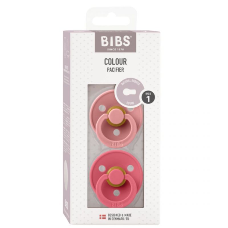 Set di due ciucci Bibs ciliegia Dusty pink-coral