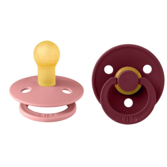 Set di due ciucci Bibs ciliegia Dusty pink-elderberry