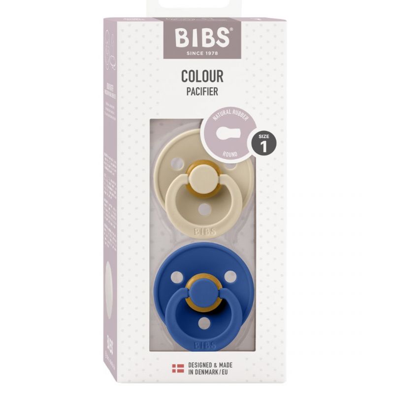Set di due ciucci Bibs ciliegia vanilla/cornflower