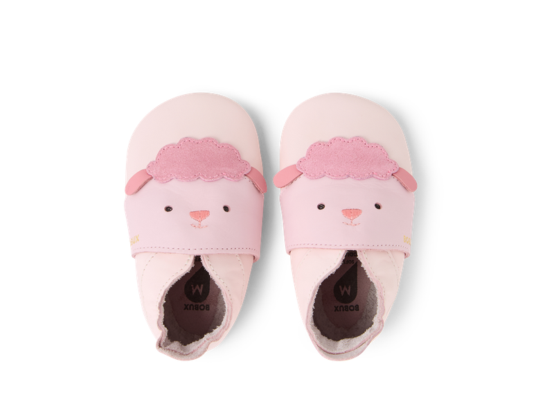 babbuccia rosa con disegno pecorella
