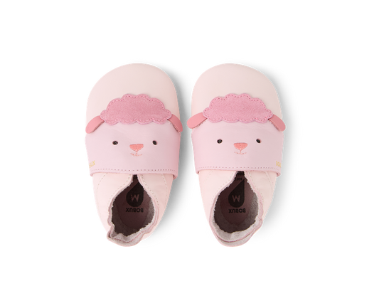 babbuccia rosa con disegno pecorella