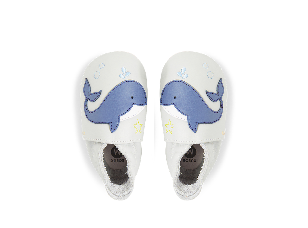 Bobux babbucce Soft Sole blue whale, balena blu