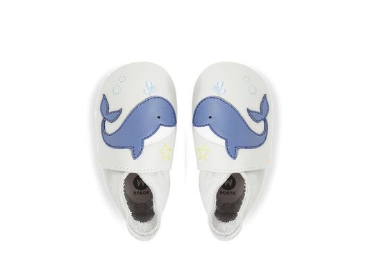 Bobux babbucce Soft Sole blue whale, balena blu