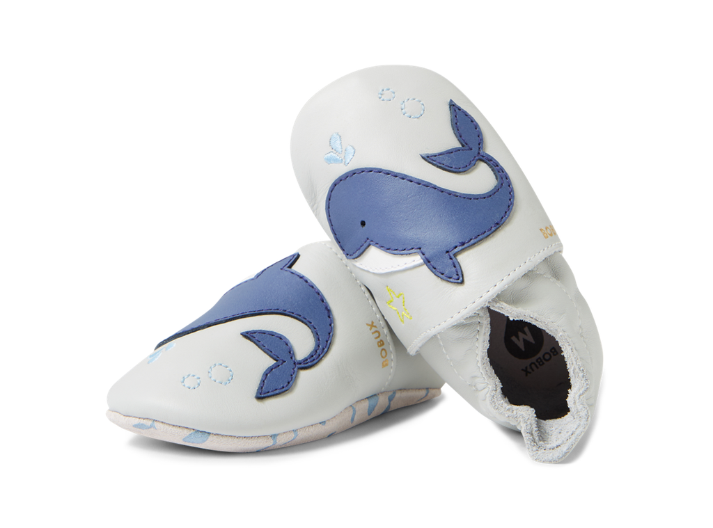 Bobux babbucce Soft Sole blue whale, balena blu