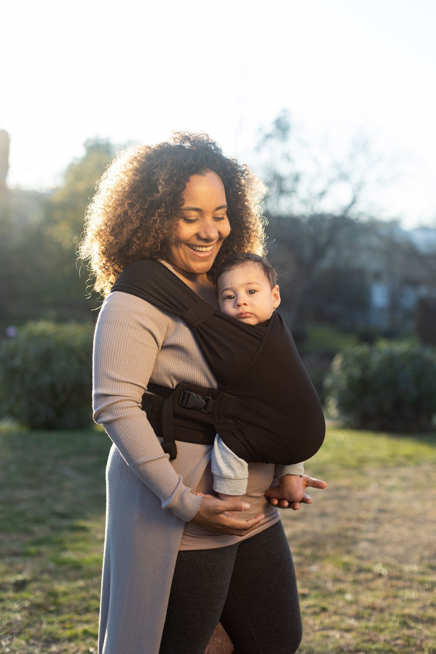 Marsupio portabebe per neonati Boba Bliss, Black nero