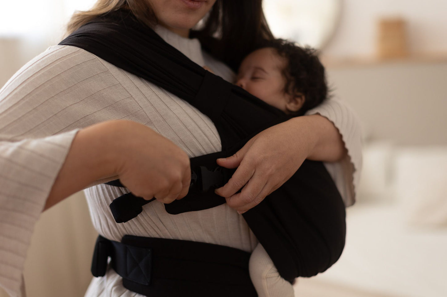 Marsupio portabebe per neonati Boba Bliss, Black nero