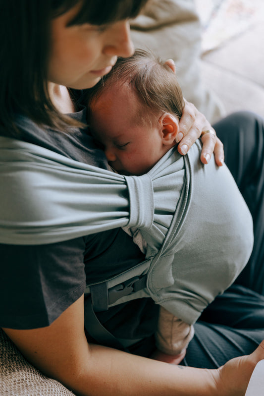 Marsupio portabebe per neonati Boba Bliss, Sea Mist