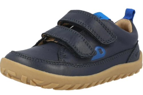 Bobux Step Up ALPHA DOWN scarpe in pelle BAREFOOT primi passi, colore navy gum sole