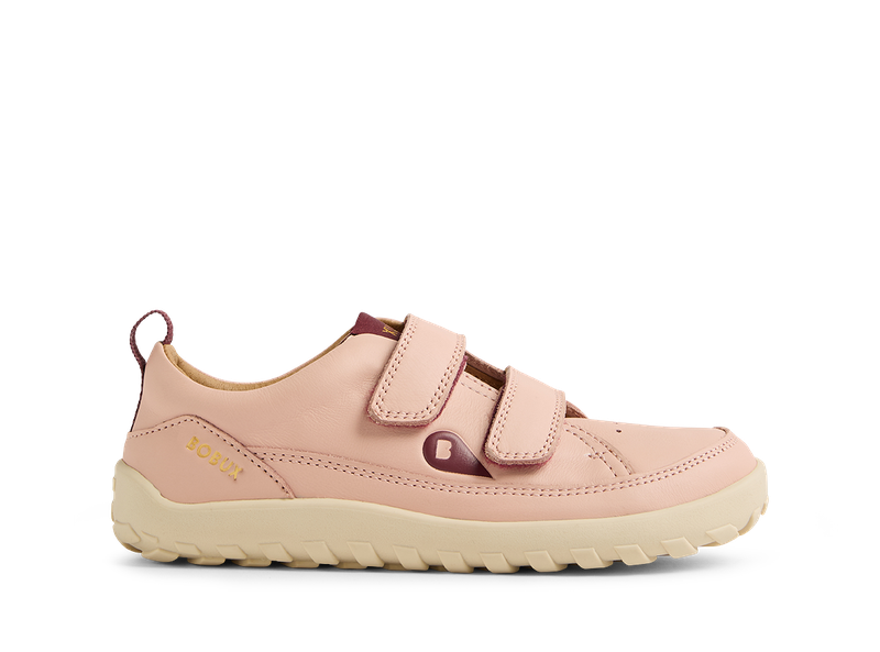 Bobux I walk ALPHA DOWN , scarpe in pelle BAREFOOT, per camminatori esperti colore cameo rose