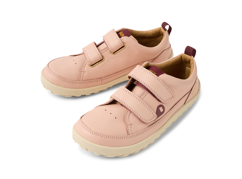 Bobux Step Up ALPHA DOWN scarpe in pelle BAREFOOT primi passi, colore cameo rose