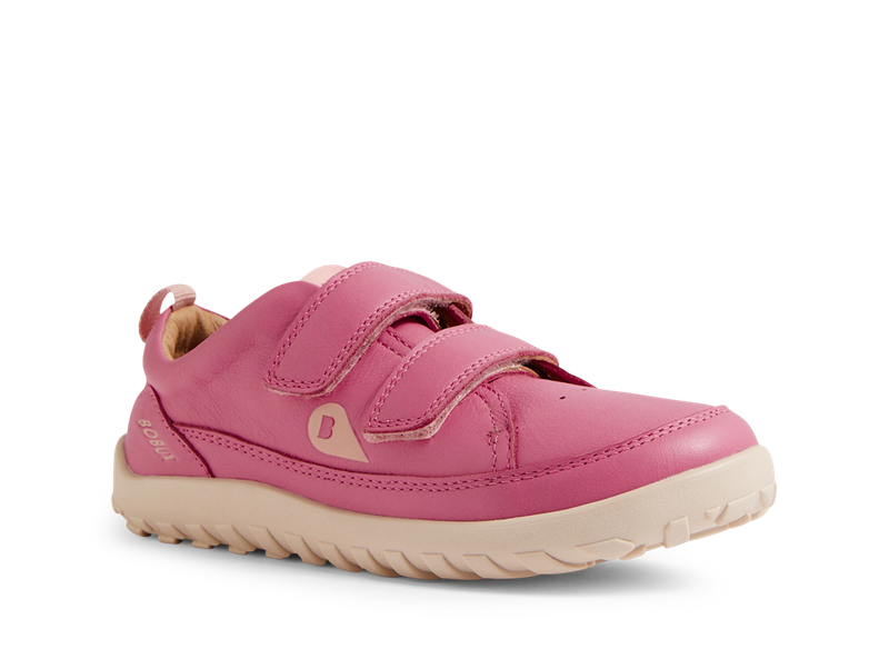 Bobux Step Up ALPHA DOWN scarpe in pelle BAREFOOT primi passi, colore cashemere rose