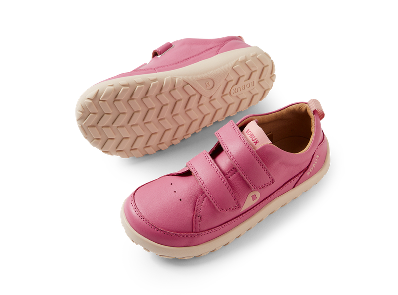Bobux I walk ALPHA DOWN , scarpe in pelle BAREFOOT, per camminatori esperti colore cashemere rose
