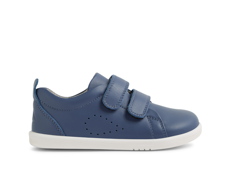 Bobux I Walk Grass Court scarpe in pelle, per bambini dai due anni circa, colore vintage indigo