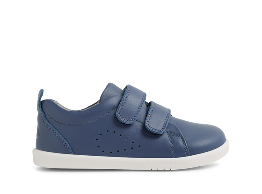 Bobux I Walk Grass Court scarpe in pelle, per bambini dai due anni circa, colore vintage indigo