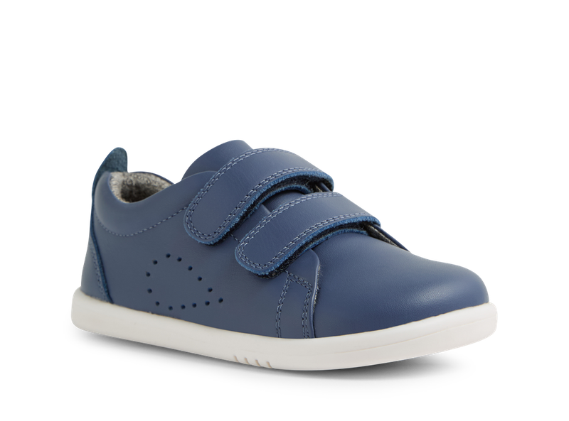 Bobux I Walk Grass Court scarpe in pelle, per bambini dai due anni circa, colore vintage indigo