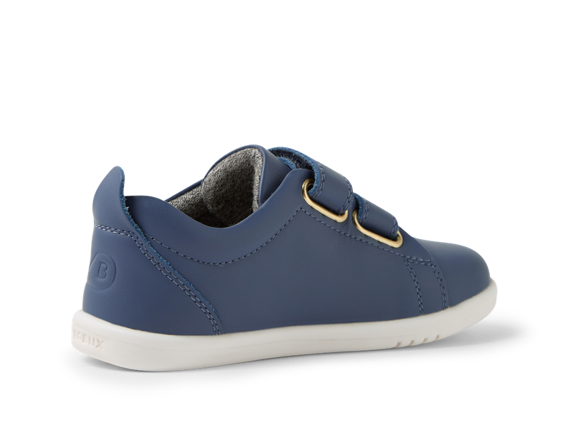 Bobux I Walk Grass Court scarpe in pelle, per bambini dai due anni circa, colore vintage indigo