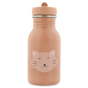 borraccia toni del rosa con animaletto gatto e tappo in plastica con beccuccio
