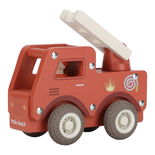 Camion dei pompieri con personaggio in legno, Fire Truck, Little Dutch