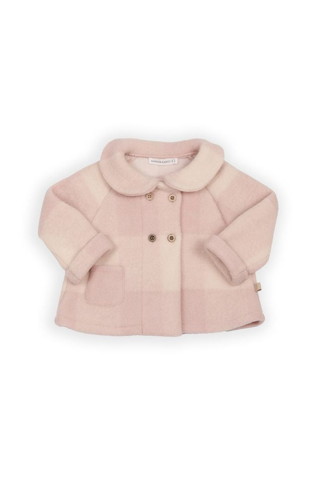 Cappotto per bimba in lana cotta, colore ROSA, Bamboom