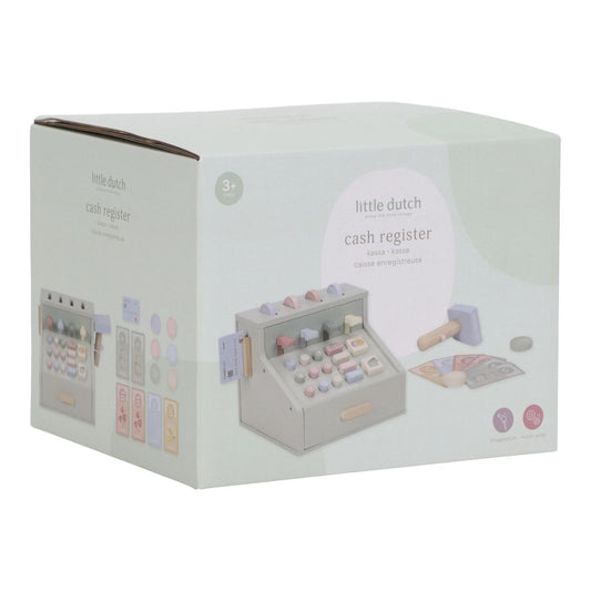 Packaging cash register, registratore di cassa in legno