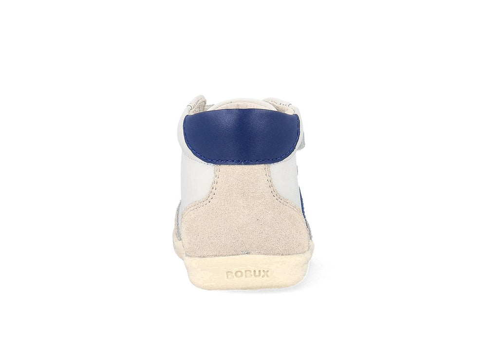 Bobux I Walk Champ HIGH STIVALETTO bianche con inserto BLU
