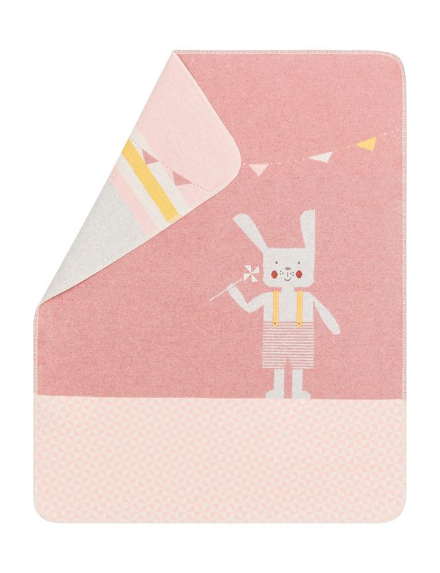 Coperta per bambini 70 x 90 cm in cotone bio, Fussenegger, fantasia coniglietta