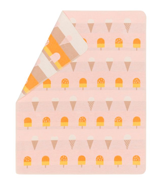 Coperta per bambini 70 x 90 cm in cotone bio, Fussenegger, fantasia gelati