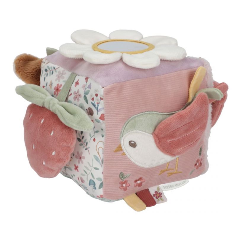 Cubo di attività morbido multisensoriale a tema Fairy Garden, Little Dutch