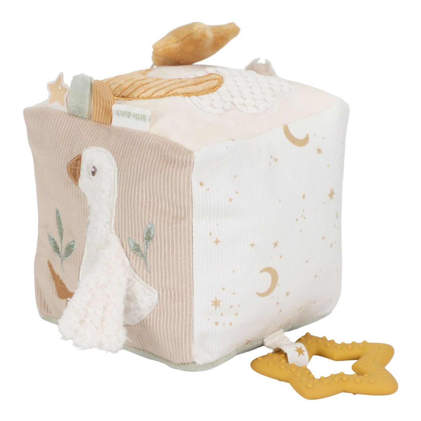 Cubo di attività morbido multisensoriale a tema Little Goose, Little Dutch