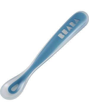 Cucchiaino Beaba in silicone, colore azzurro