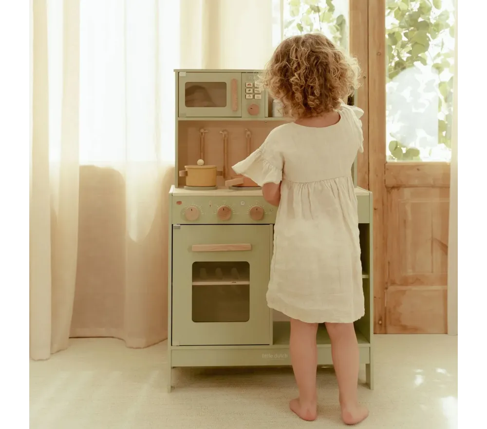 Cucina in legno nuovo modello, gioco per bambini, Kitchen, Little Dutch