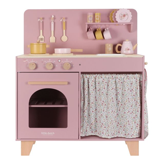 Cucina in legno color rosa, gioco per bambini, Kitchen, Little Dutch