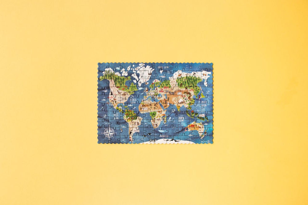 Puzzle assemblato intero discover the world