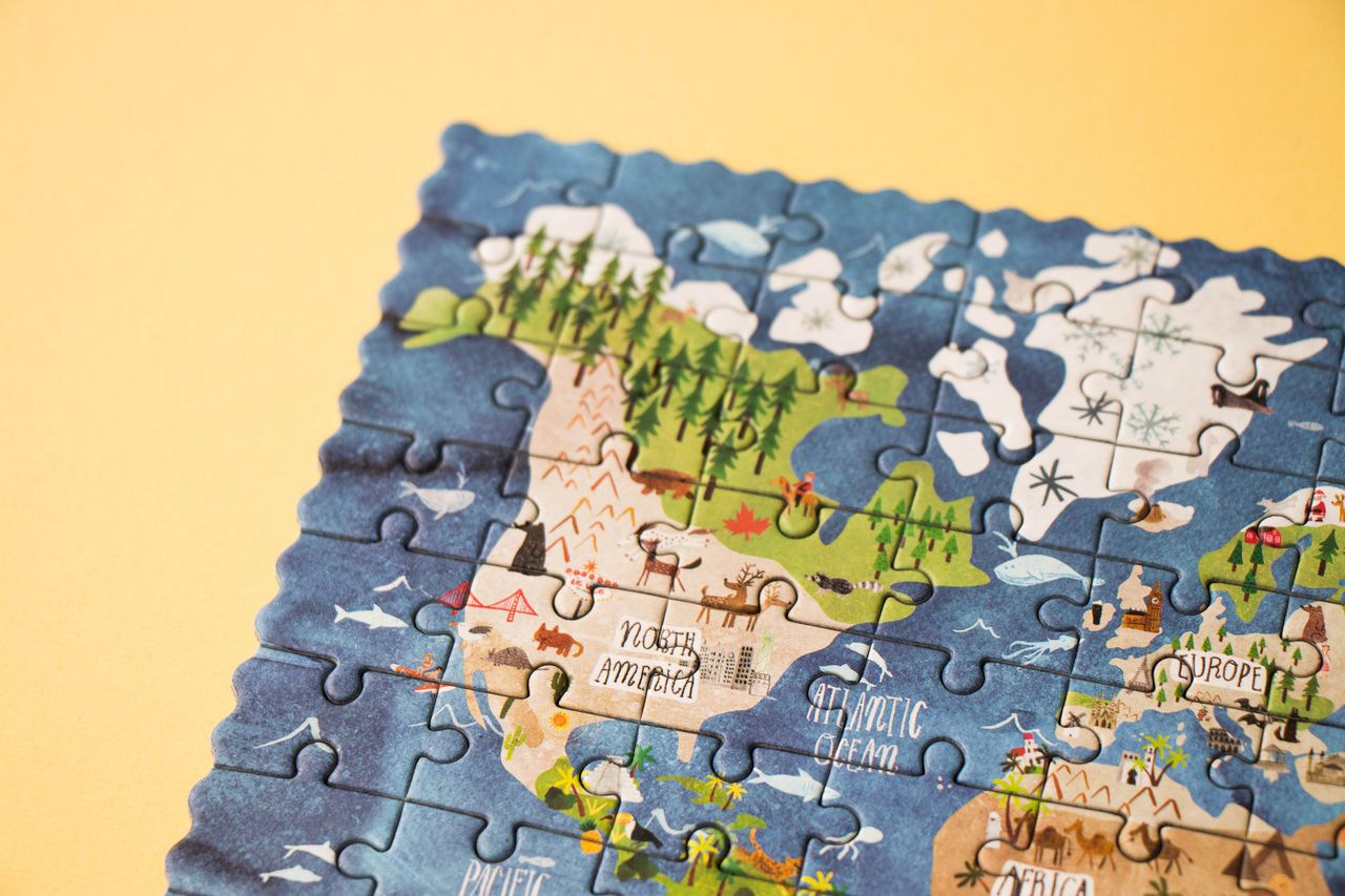Dettaglio del puzzle nord America