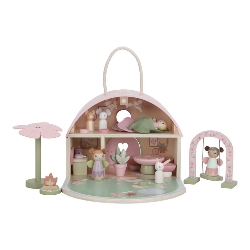 Casa delle fate portatile in legno, collezione fairy garden, Little Dutch