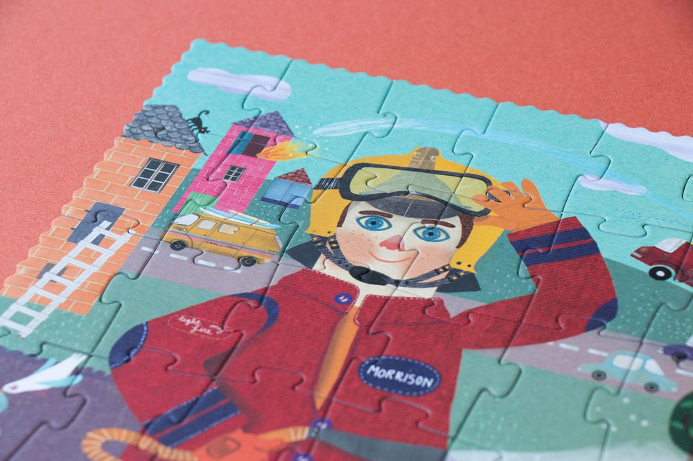 Dettaglio puzzle Firefighter il pompiere