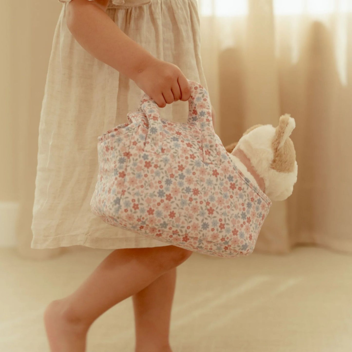 Gatto di peluche con trasportino, Plush Cat in bag, Little Dutch