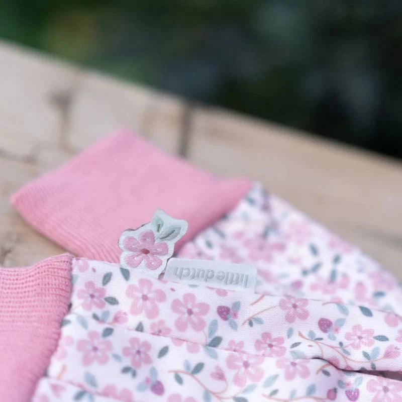 Guanti da giardinaggio da bambini, fantasia rosa con fiorellini Little Dutch