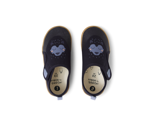 Bobux indoor, scarpe da interno, suola in gomma,nook gufo navy