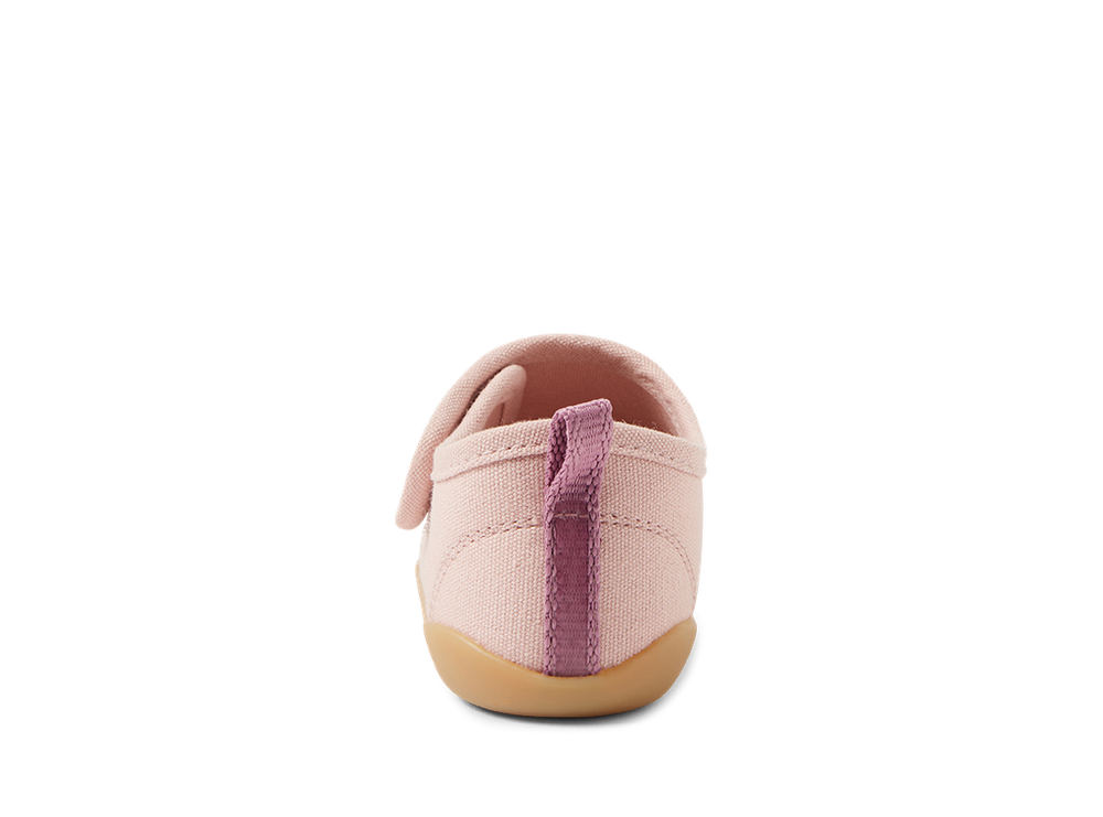 talone con fettuccia a contrasto scarpe indoor rosa con suola in gomma  chiusura con strap