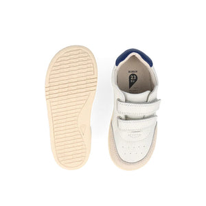 Bobux I Walk Champ, scarpe in pelle chalk-gentian blue (bianche con inserto blu)