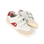 Bobux I Walk Champ, bianche con inserto rosso
