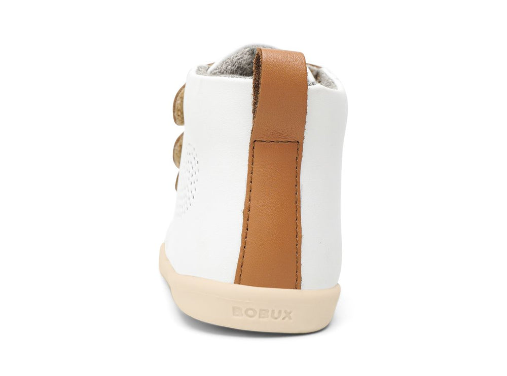 I Walk Hi Court Boot white + caramel, Bobux
