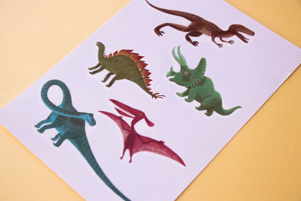 5 tatuaggi temporanei a forma di dinosauri