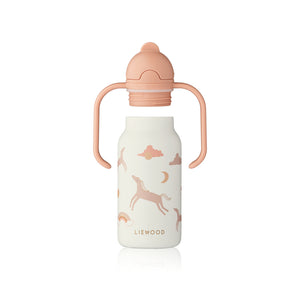 borraccia fantasia unicorno con manici e tappo rosa