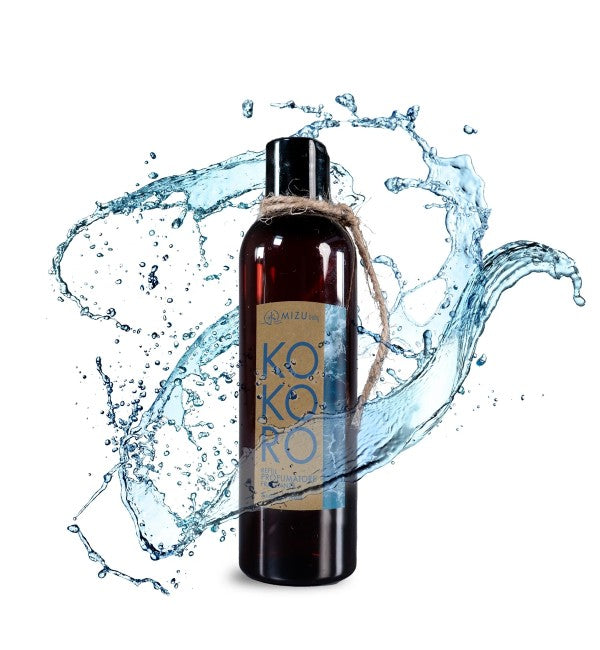 KOKORO - Ricarica per diffusori con bastoncini di Mizu Baby, 250 ml. In foto: fragranza acqua di mare
