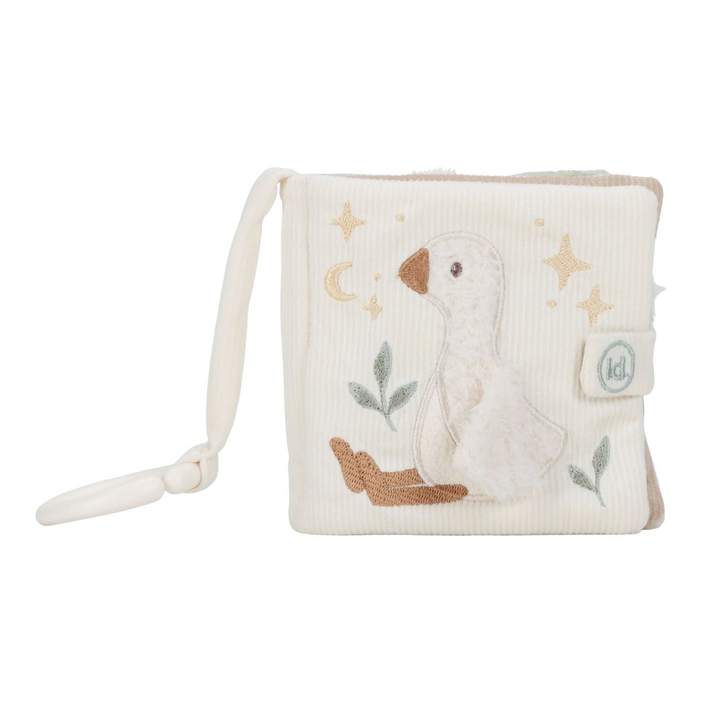 copertina libro morbido collezione little goose con piccola oca bianca