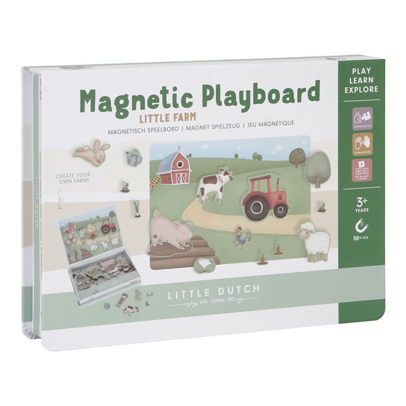 Magnetic PlayBoard, Puzzle Magnetico Little Farm, Little Dutch